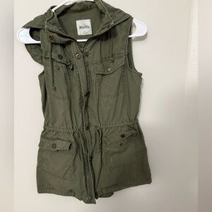 Mudd Olive Green Hooded Vest
